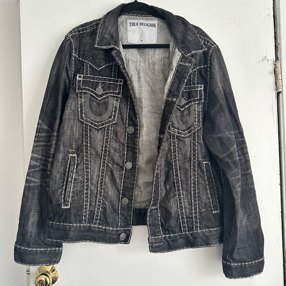 True Religion Black Denim Jacket